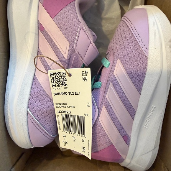 Adidas Toddler Purple Sneakers 7.5 - Picture 2 of 5